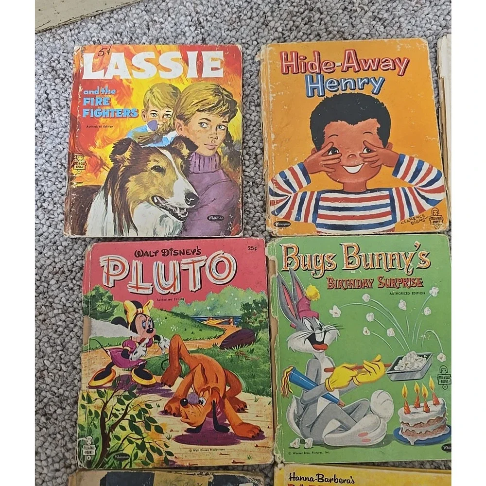 Lot of 9 Vintage Mixed Authors Lassie's, Bugs Bunny‎ Hardcover Children's Books